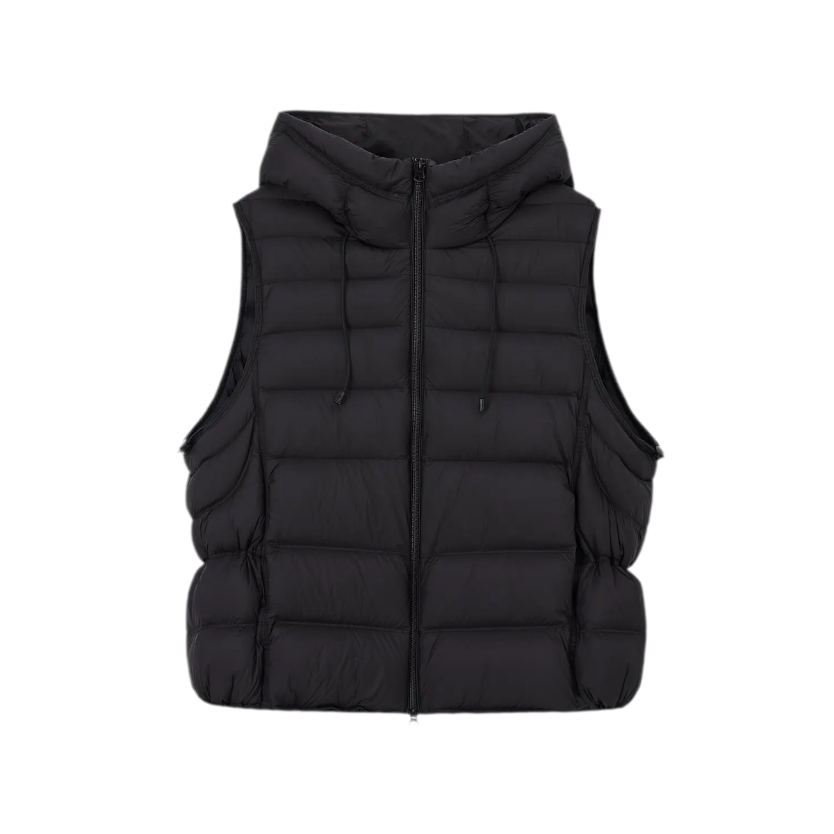Cropped Hooded Duck-Down Vest