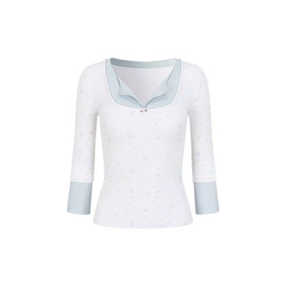 Iris Print Layered T-shirt