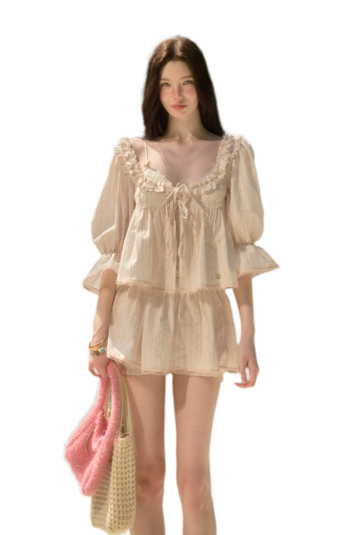 Peach Babydoll Set