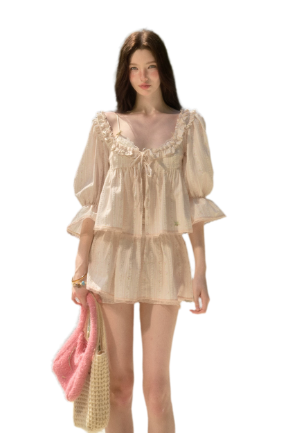 Peach Babydoll Set