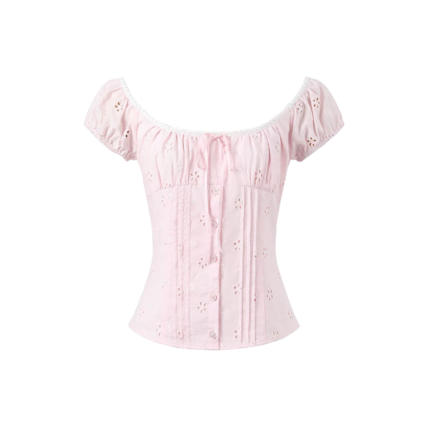 Vintage Bow Tie Waist-Defining Shirt