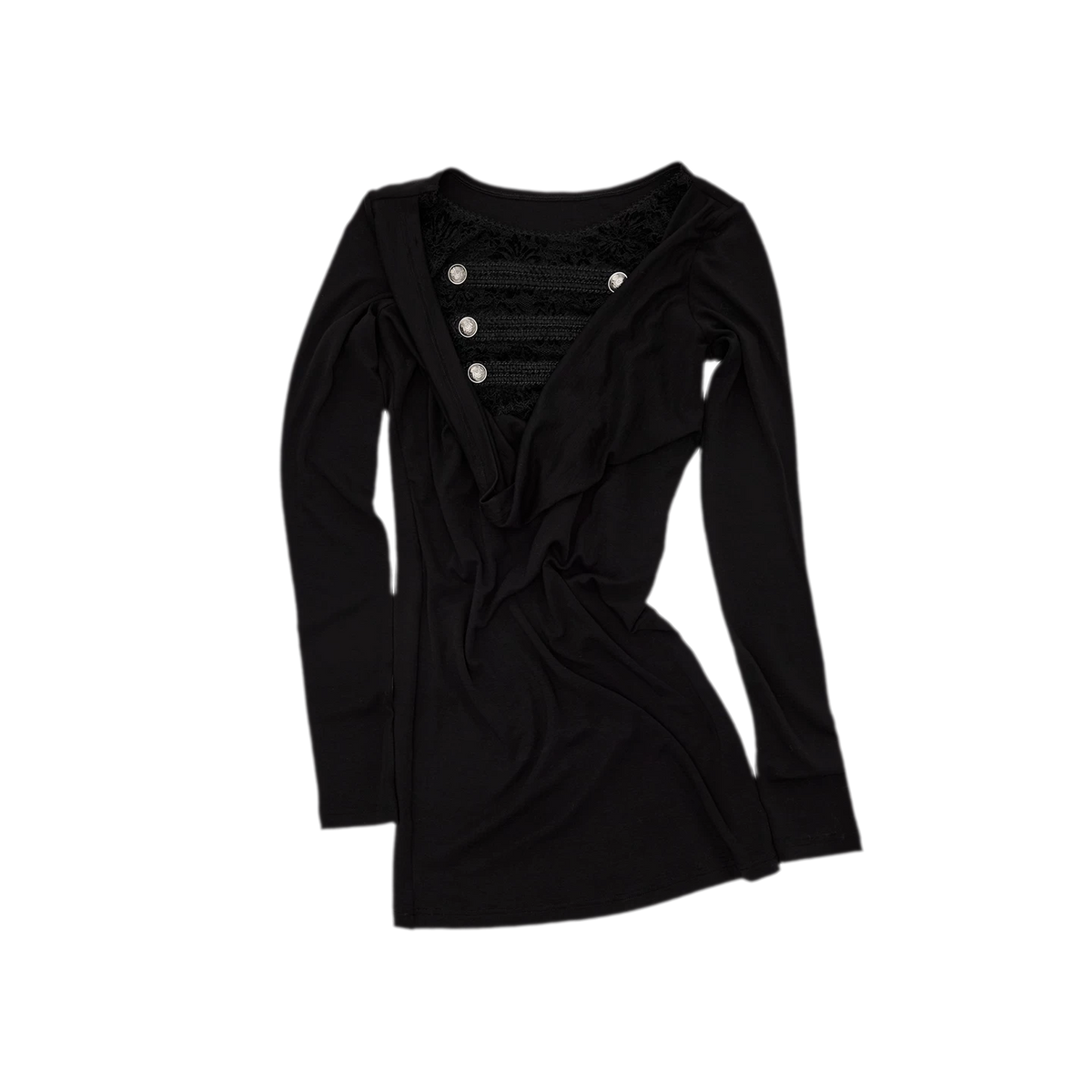 Velvet Lace Cowlneck Dress