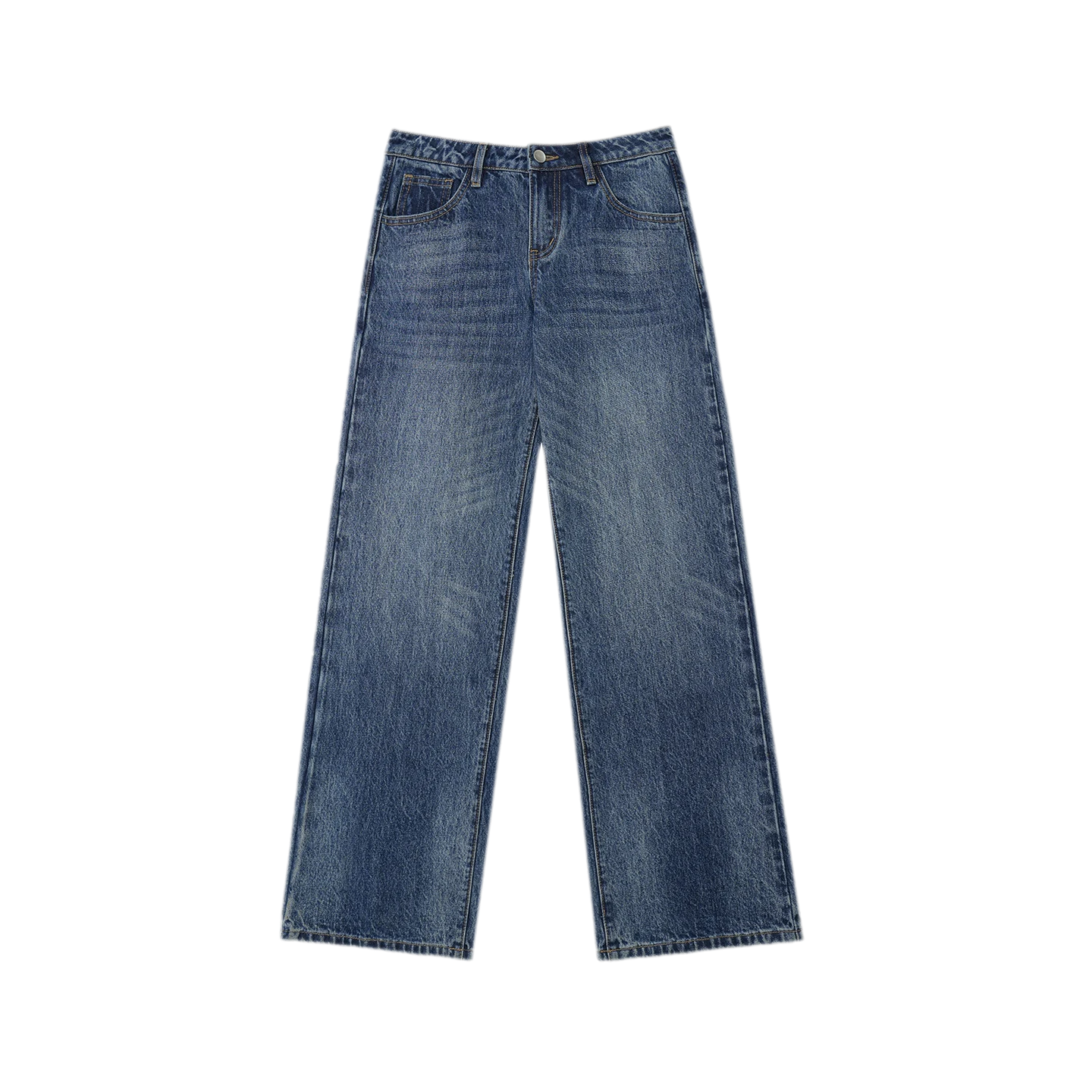 Washed Bow Embroidered Jeans