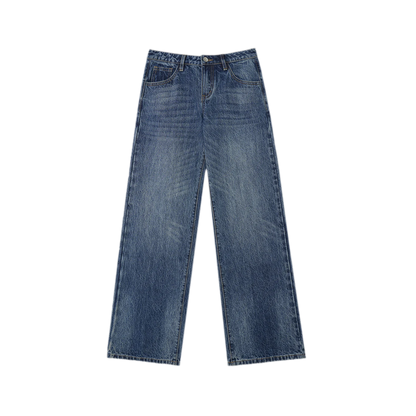 Washed Bow Embroidered Jeans