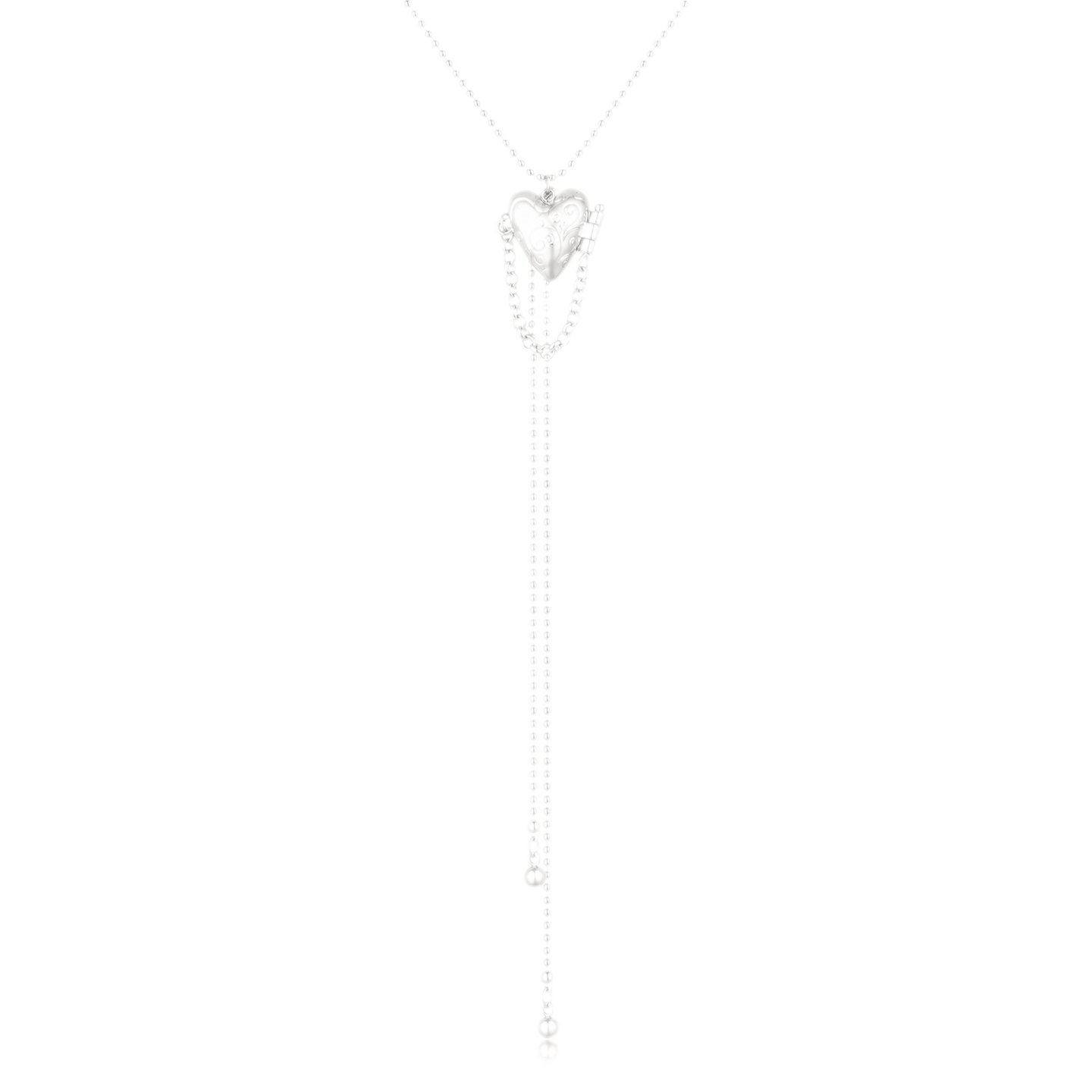 Y-Shaped Heart Tassel Necklace