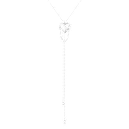 Y-Shaped Heart Tassel Necklace