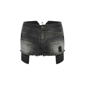 Black Denim Shorts / S