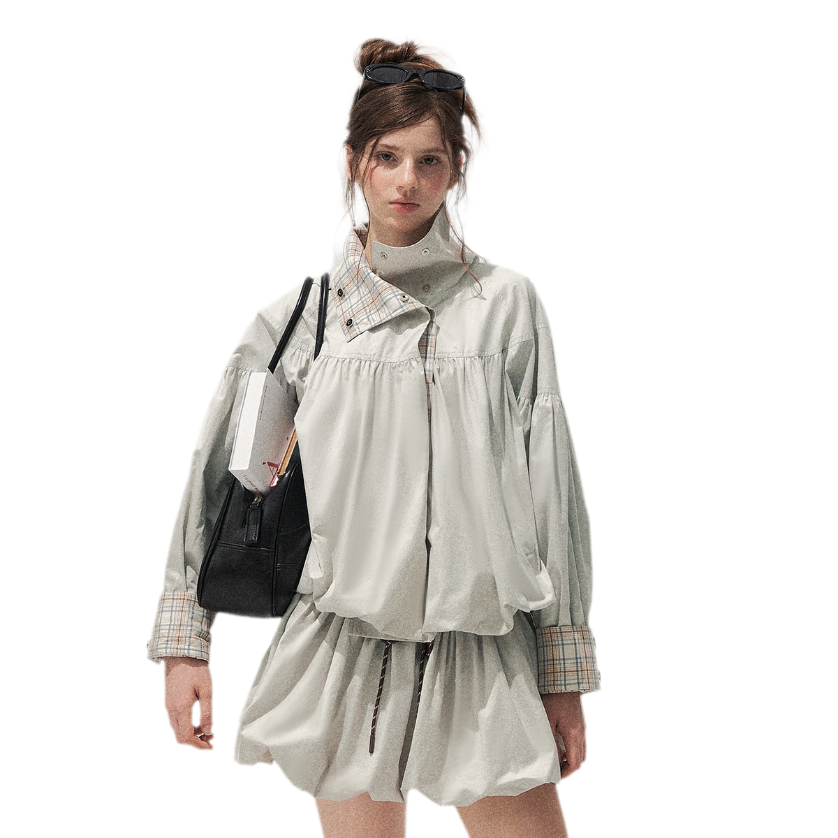 Cotton Plaid Cocoon Set