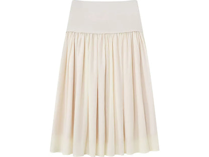 Pleated A-Line Skirt