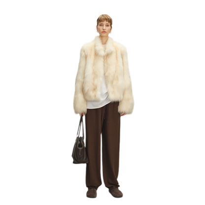 Hand-Dyed Fox Fur Jacket
