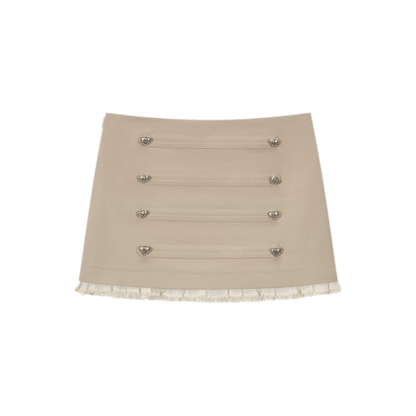 Lace Trim Mini Skirt