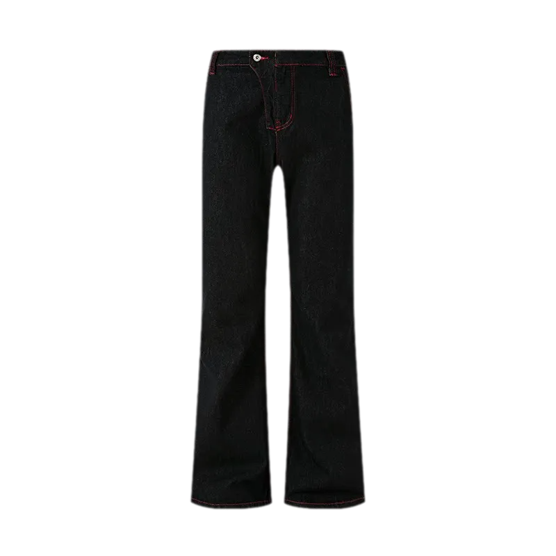 Washed Bootcut Raw-Denim Jeans
