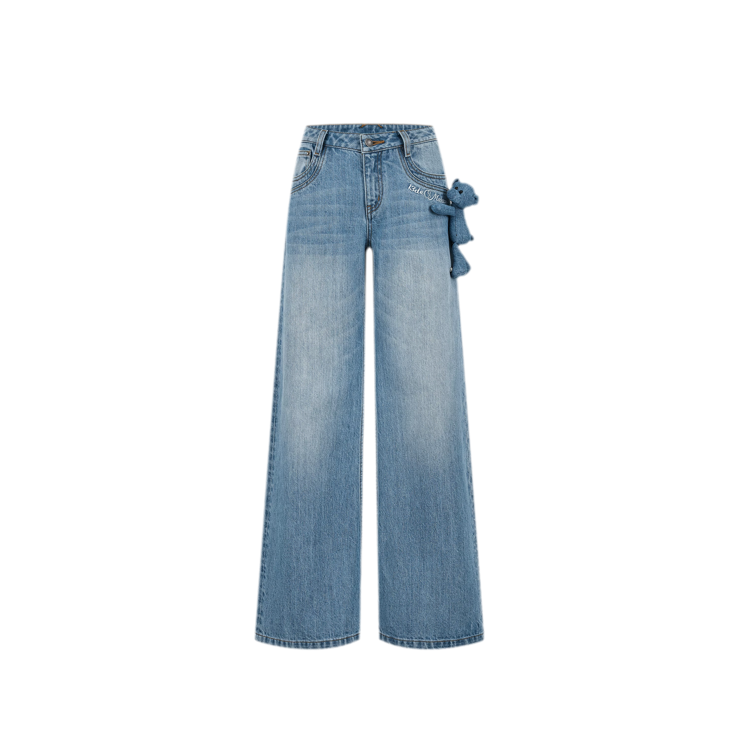 13DE MARZO Mid-Low Waist Straight Jeans – view 11