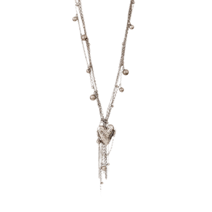 Vintage French Multi-Layer Heart Tassel Necklace
