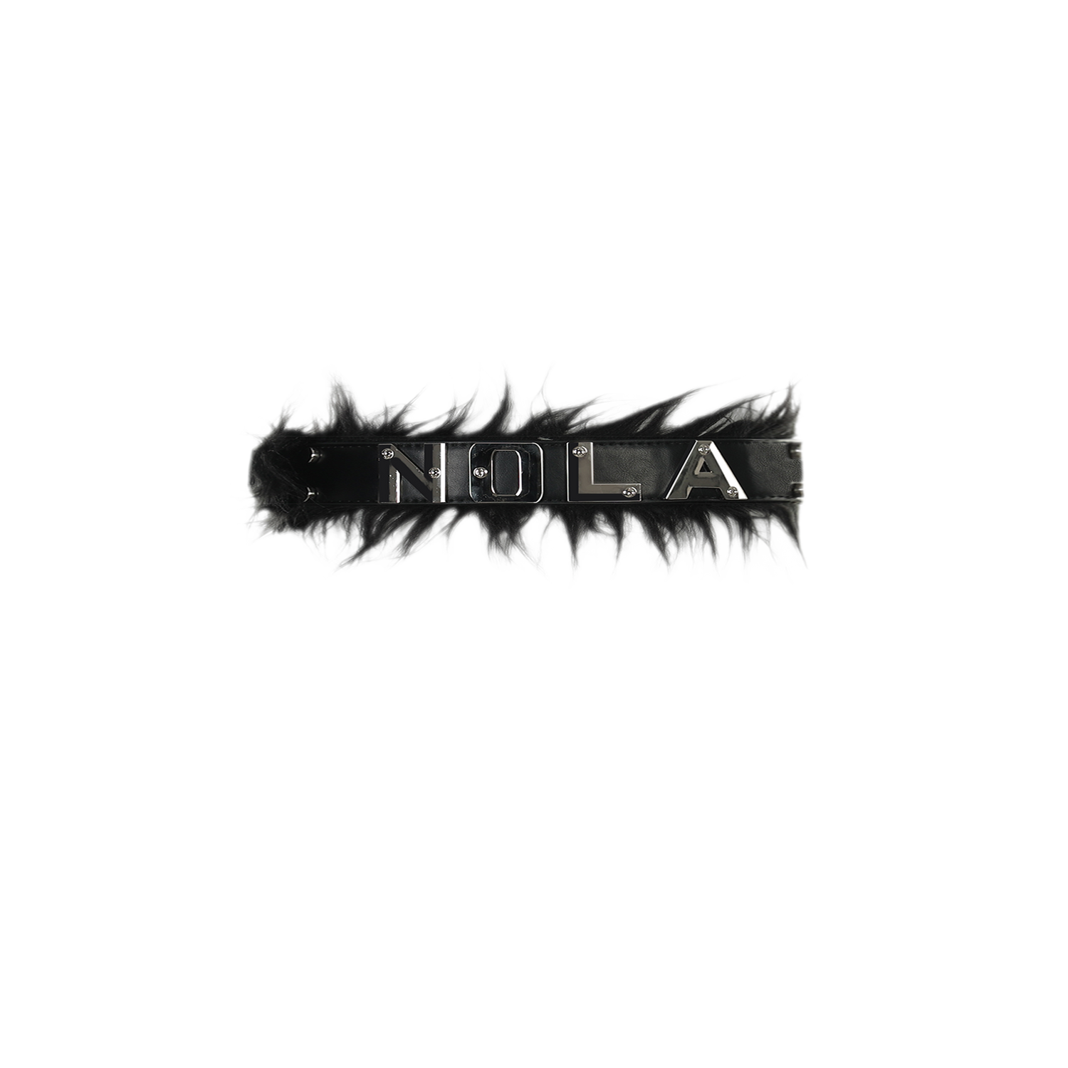 Black Waist Fur Belt