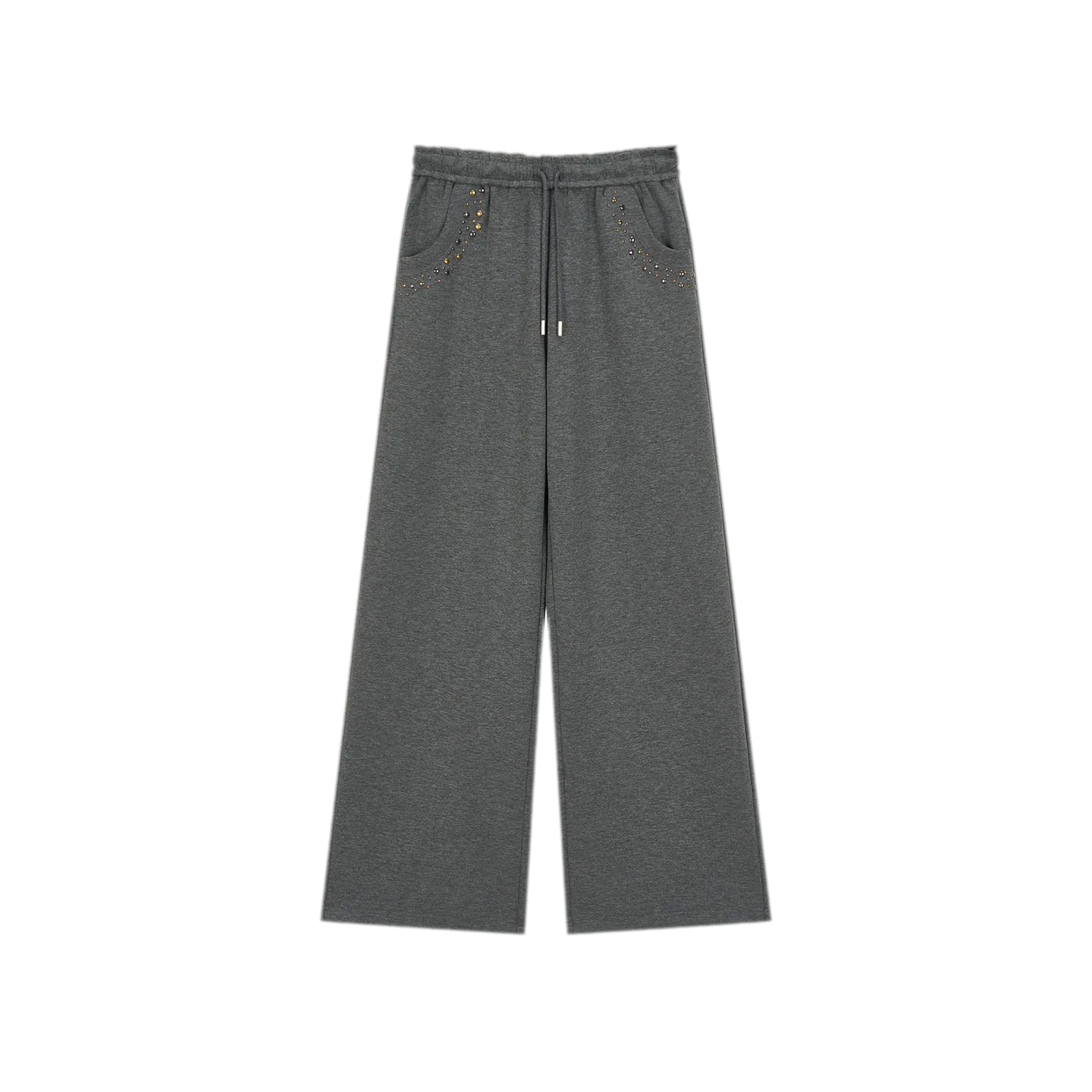Air-Layer Rivet Wide-Leg Pants