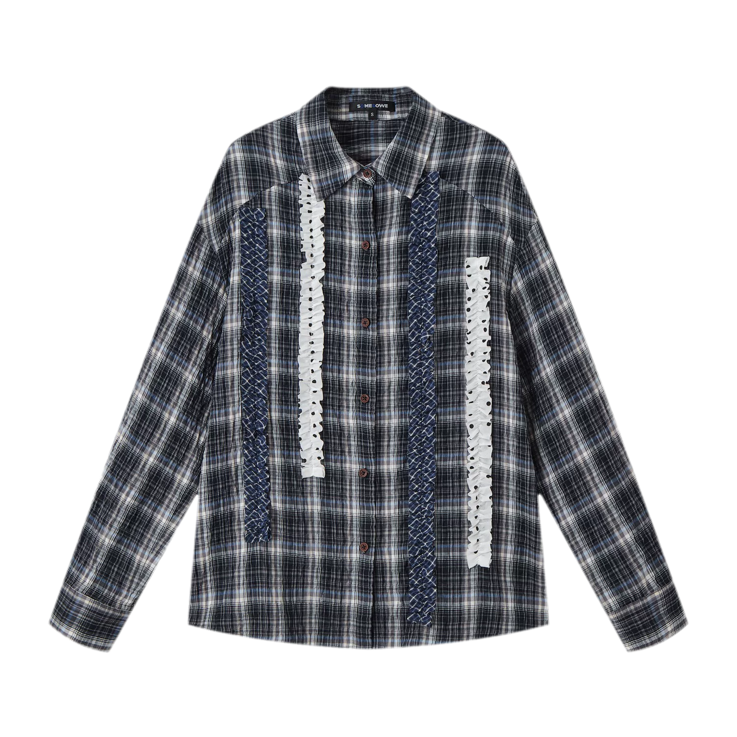 Vintage Pleated Plaid Shirt