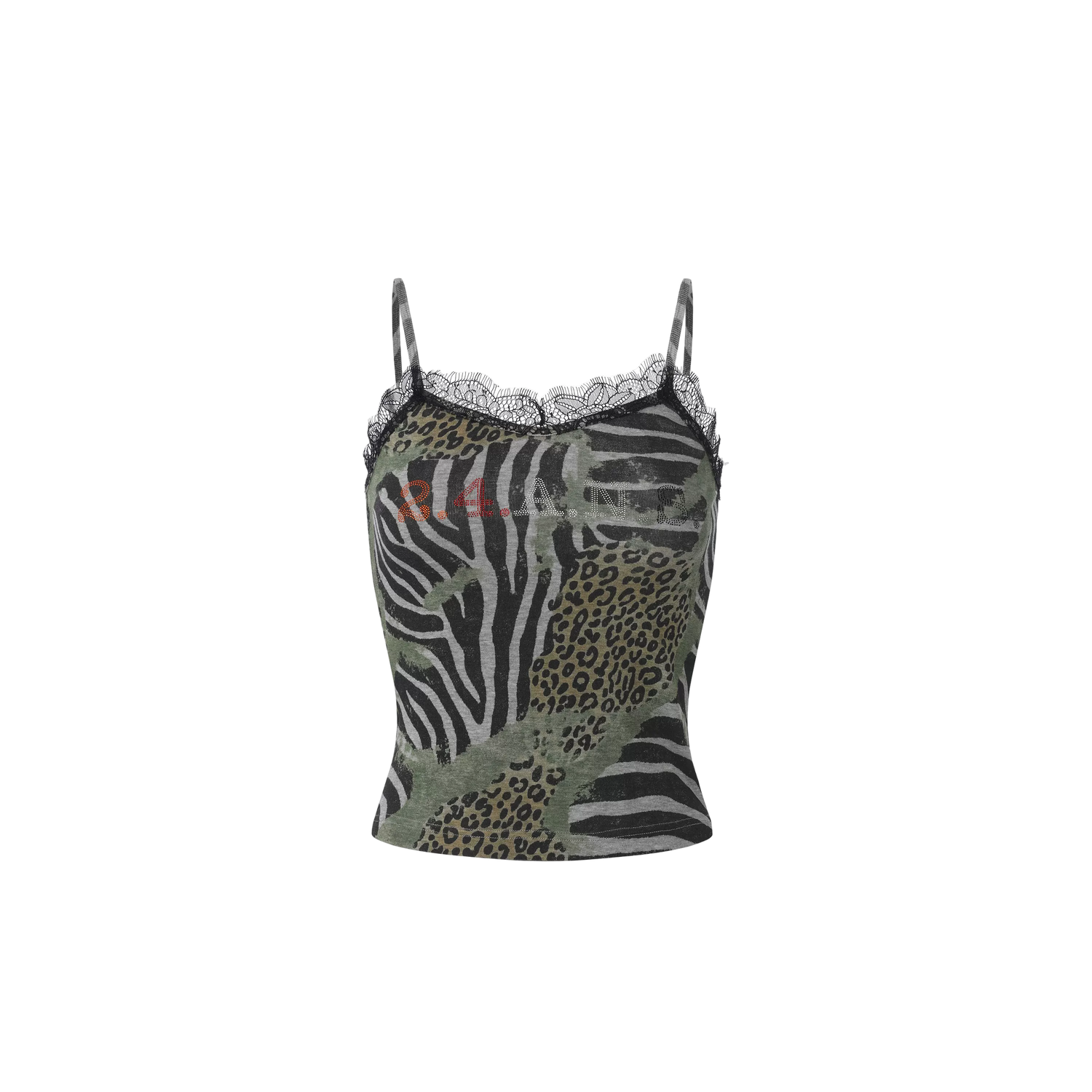 Gradient Print Camisole with Rhinestone Detail