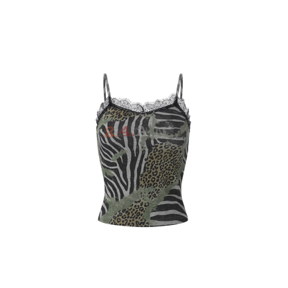Gradient Print Camisole with Rhinestone Detail