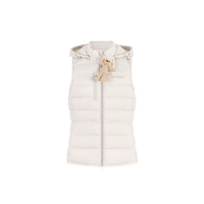 Cinched Hooded Quilted Down Vest