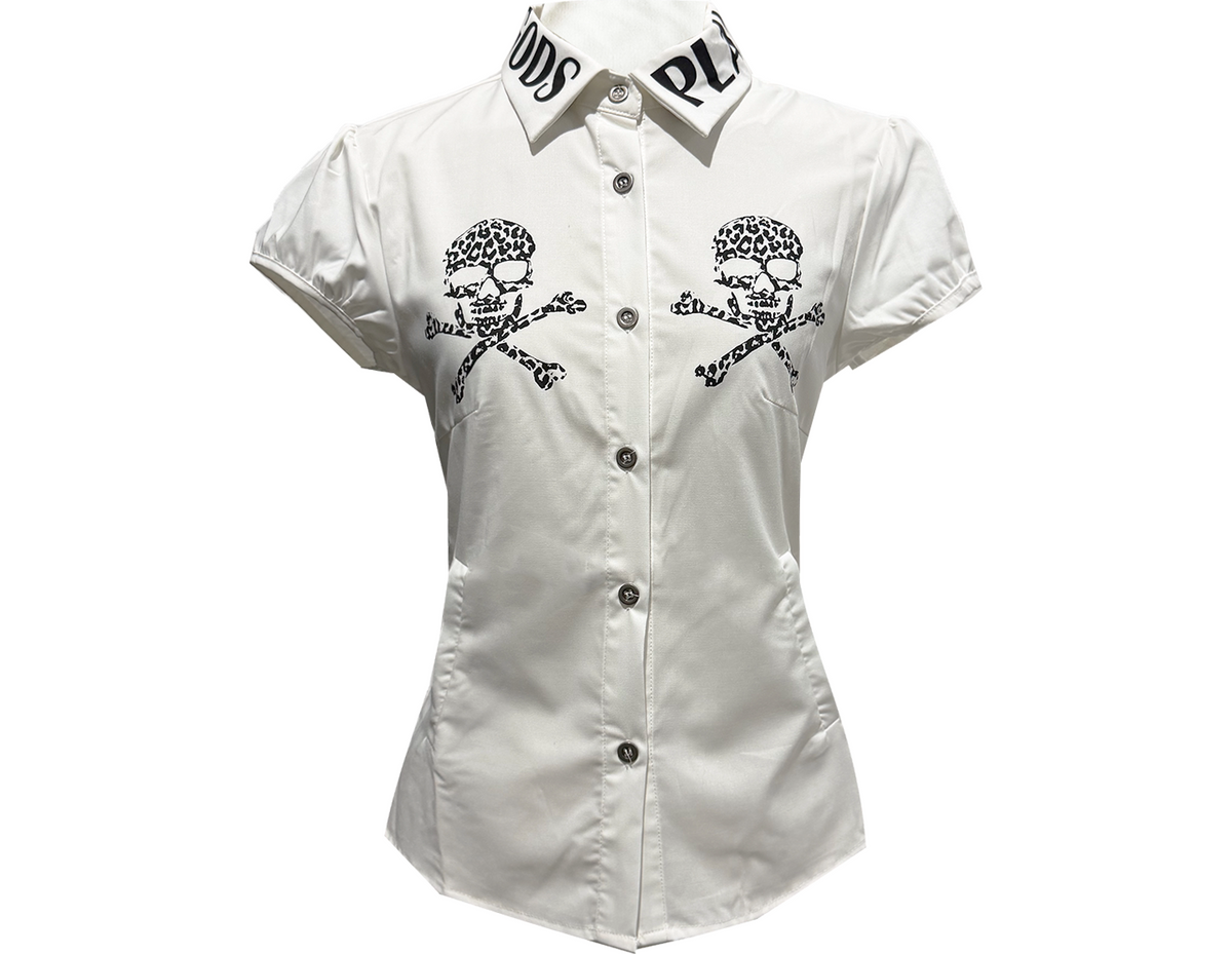 Printed Fitted Short-Sleeve Shirt