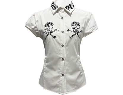 Printed Fitted Short-Sleeve Shirt