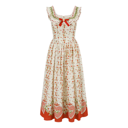 Cotton Floral Fitted Sundress