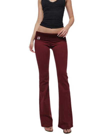 Turn-Up Flared Jeans