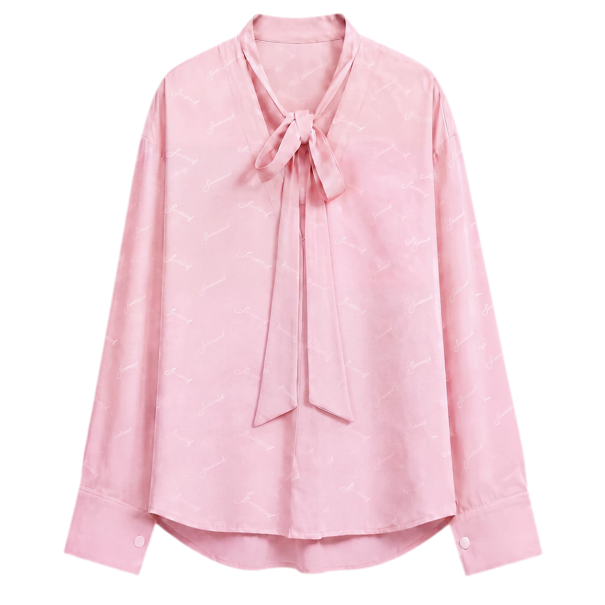 Textured Tie-Front Tencel Shirt