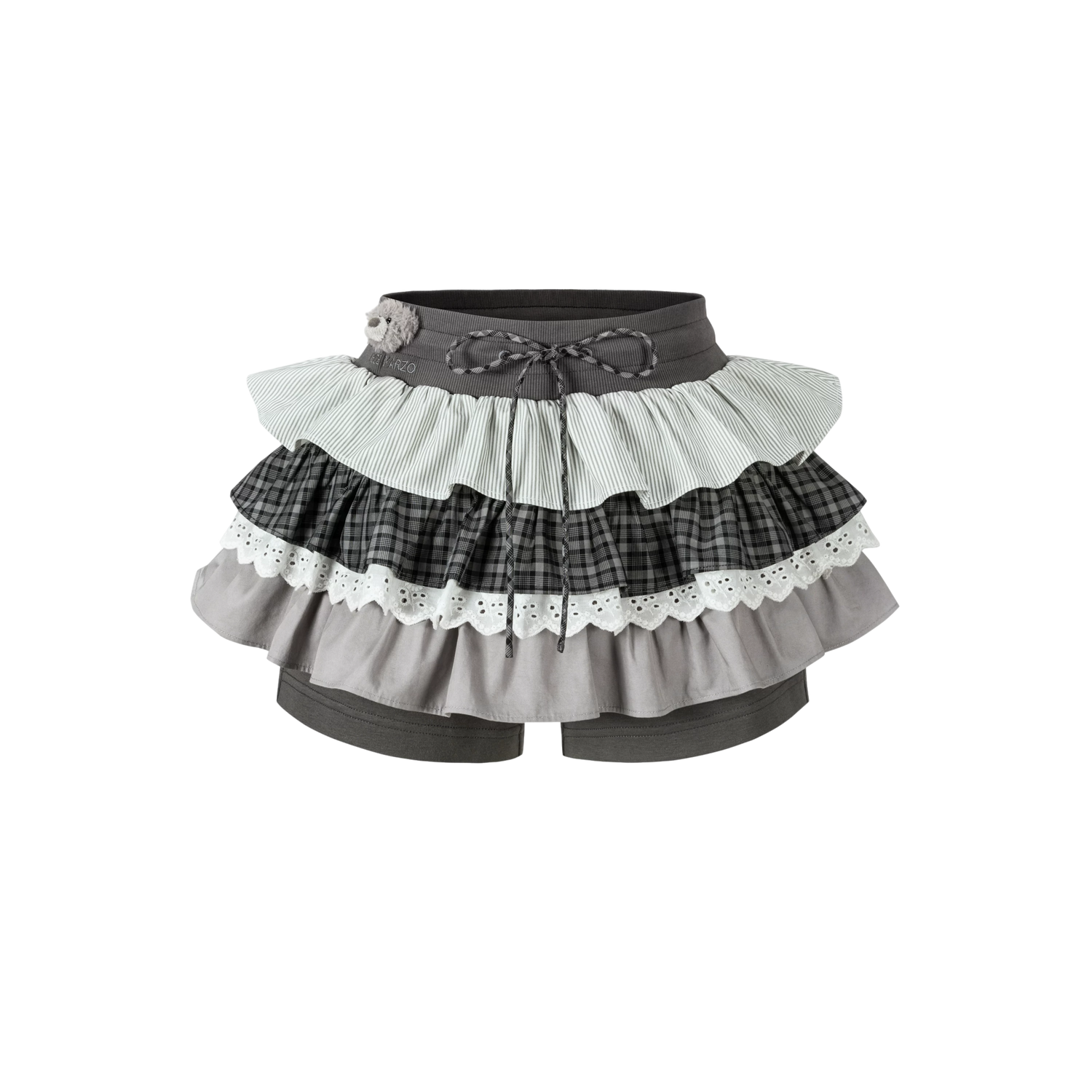 Patchwork Ruffle Shorts
