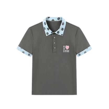 Sorona Polka-Dot Tennis Polo