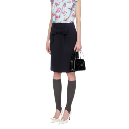 Bowknot Structured A-Line Skirt