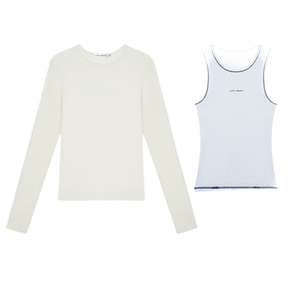 Contrast Trim Layered T-Shirt