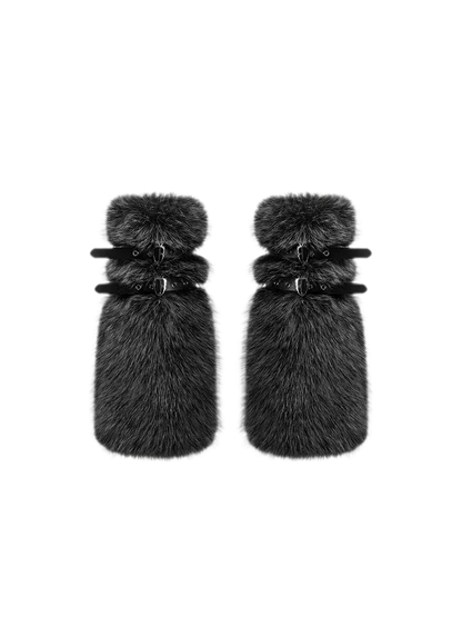Furry Buckle Boot Covers