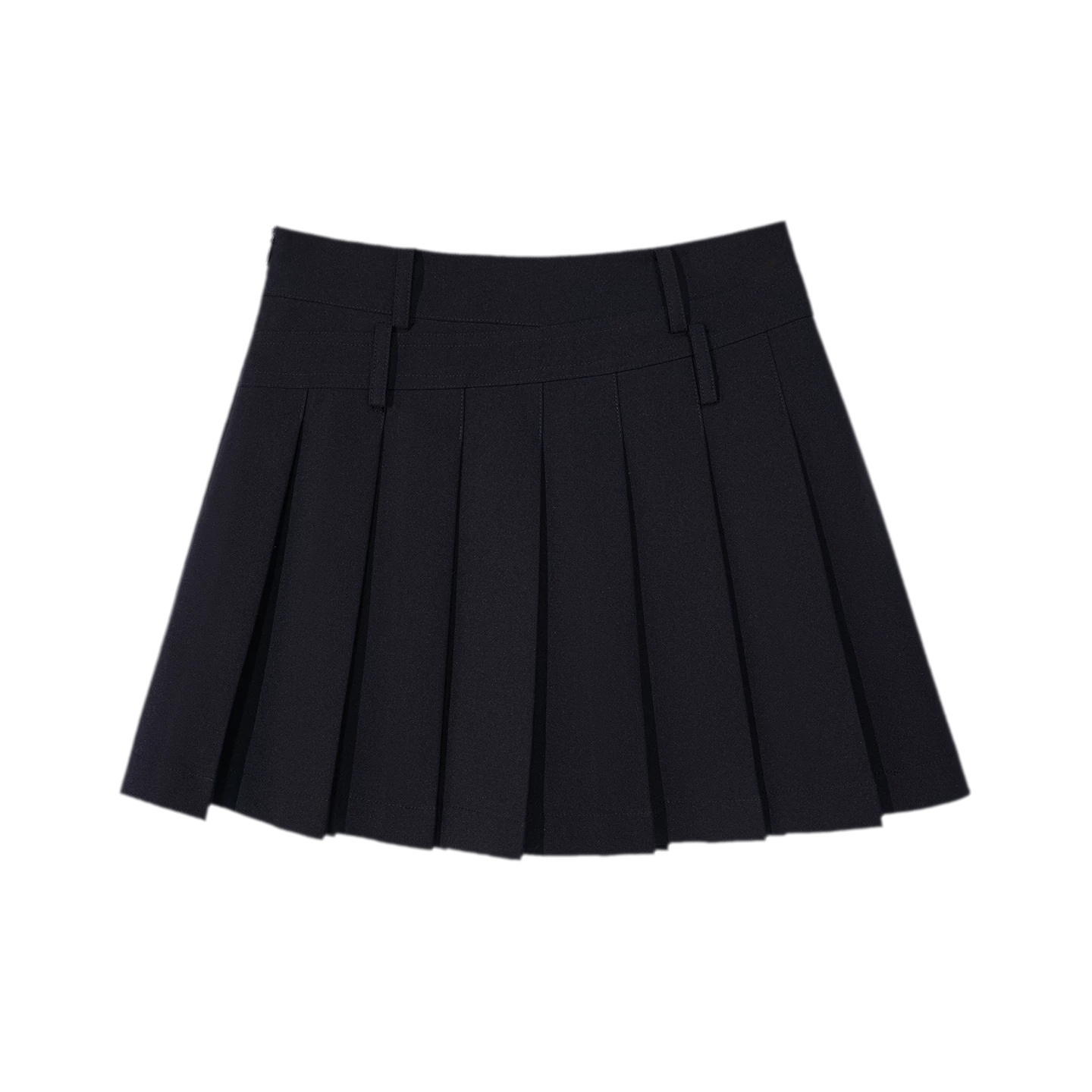 Asymmetrical Pleated A-Line Skort