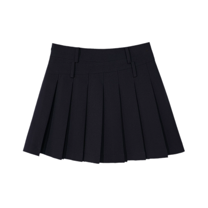 Asymmetrical Pleated A-Line Skort
