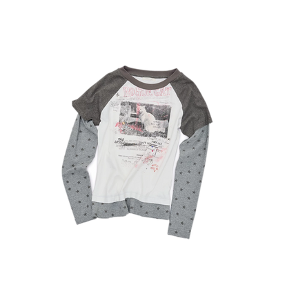 Graphic Color-Block Raglan T-Shirt