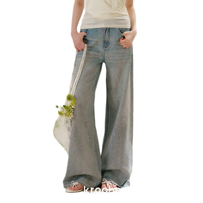 Sparkling Galaxy Wide-Leg Jeans