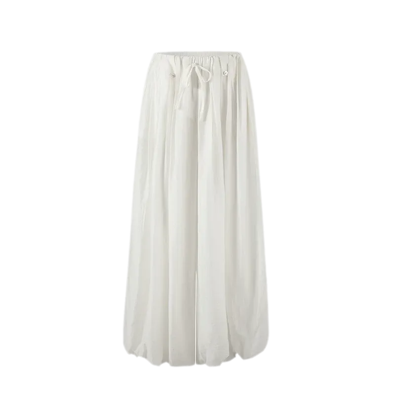 Pleated Balloon-Leg Tencel Trousers