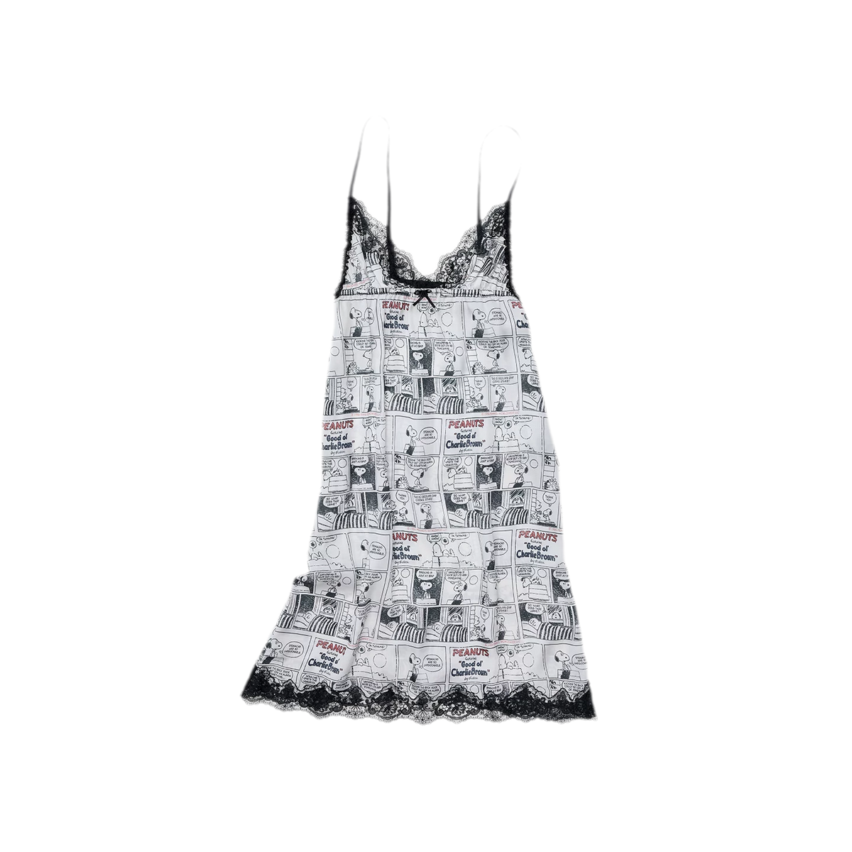Vestido de tirantes vintage con ribete de encaje