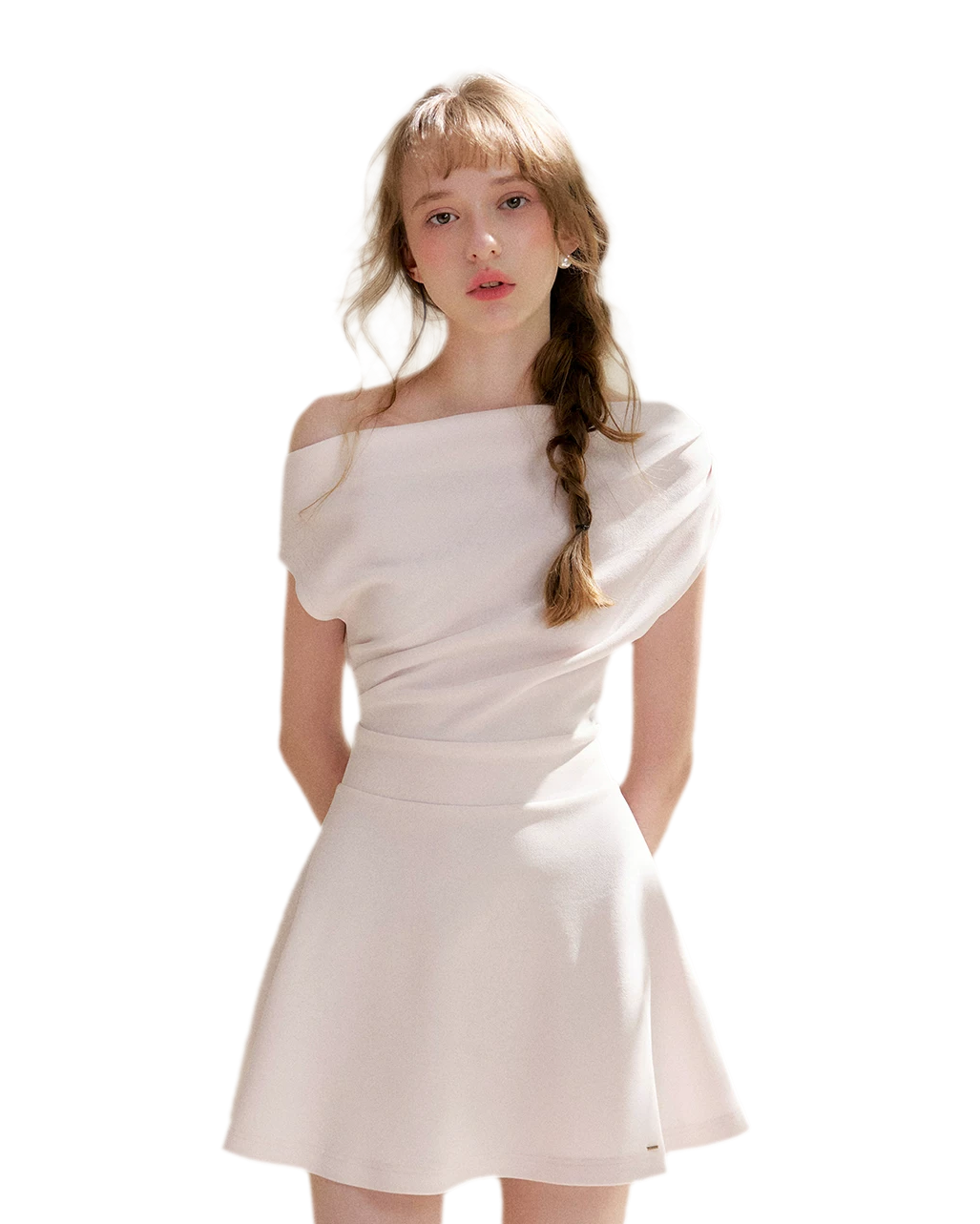 Romantic French Off-Shoulder Short Dress