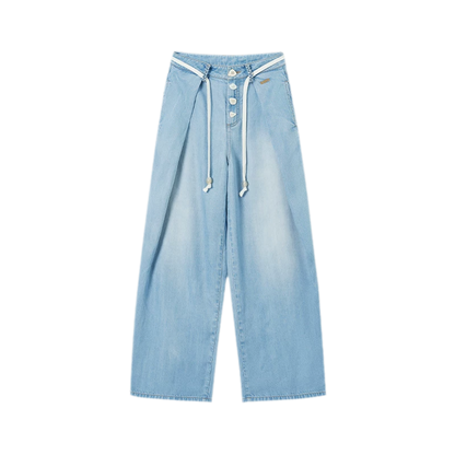 Tencel Denim Loose Wide-Leg Pants