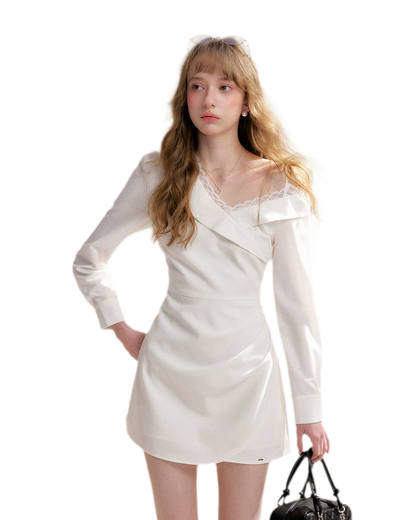 Romantic Encounter Lace Short Dress
