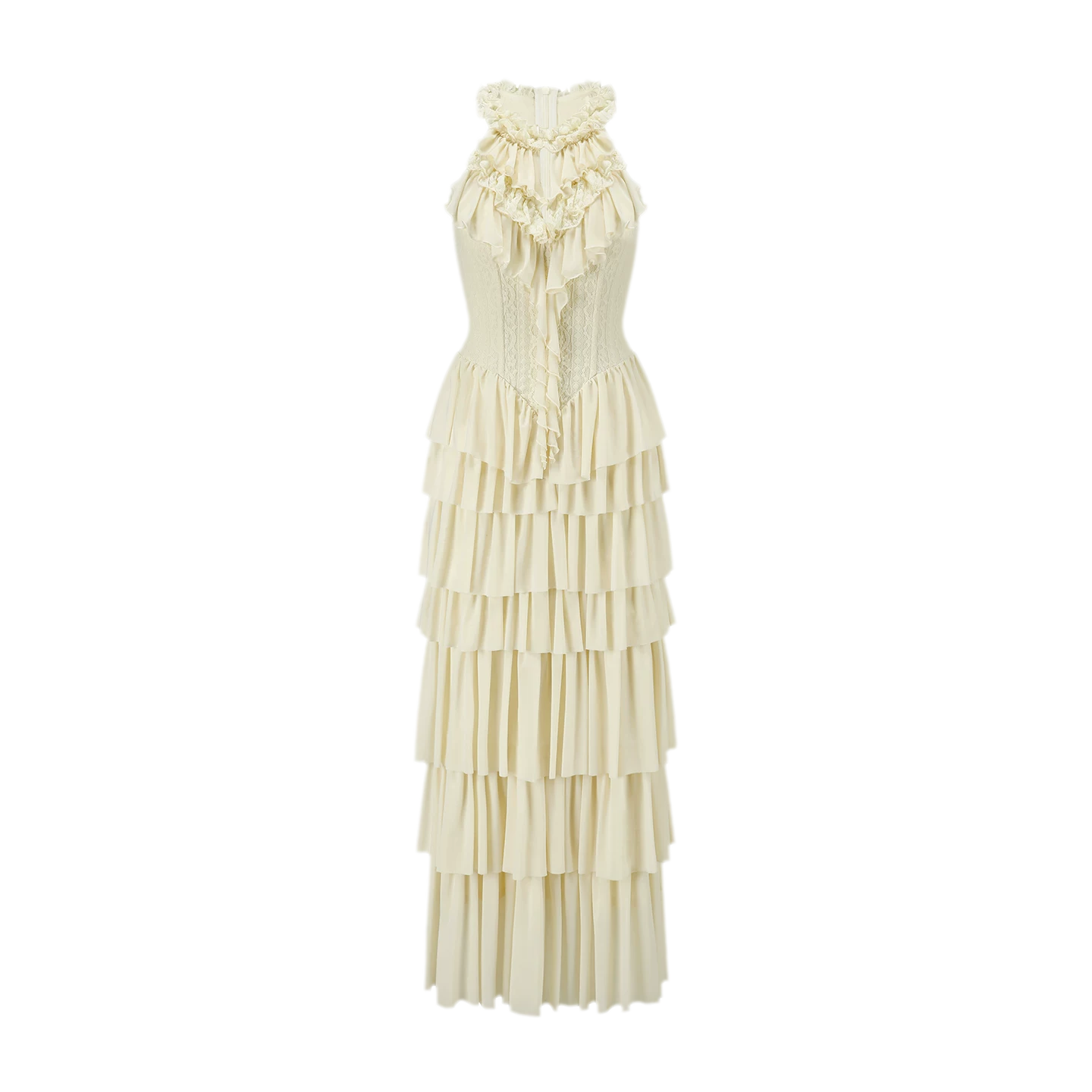 Ruffled Corset Fishbone Dress