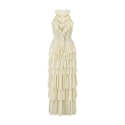 Ruffled Corset Fishbone Dress