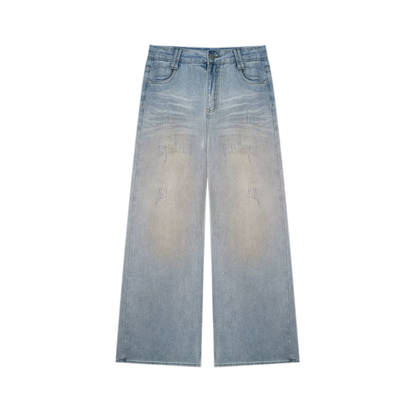 Sequin Wide-Leg Jeans