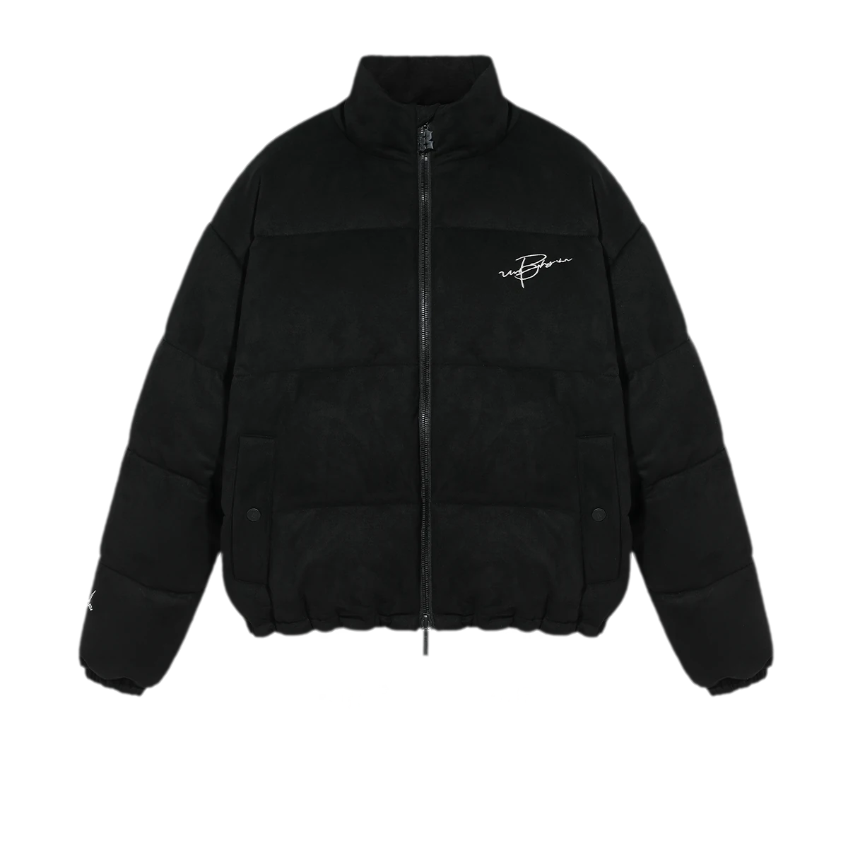 Suede Oversized Down Puffer Jacket
