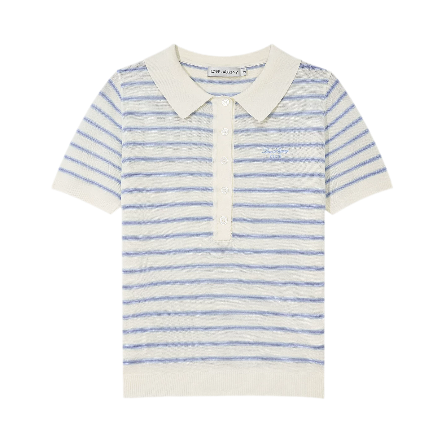 Striped Embroidered Polo
