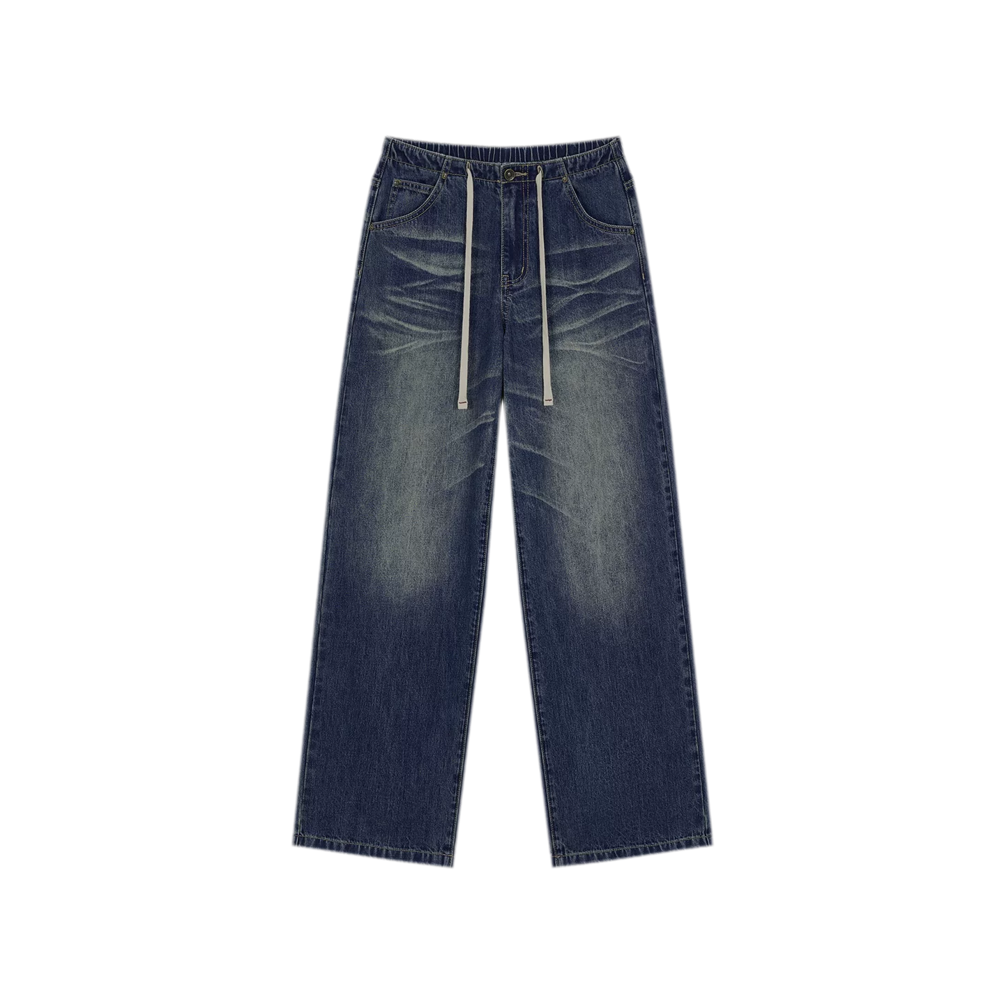 Vintage Wash Wide-Leg Jeans
