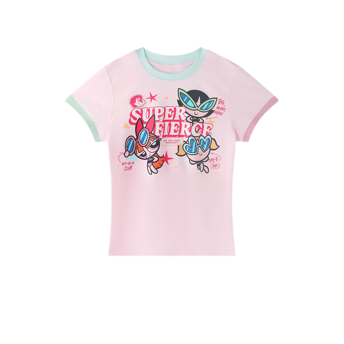 Contrast Print Fitted T-Shirt